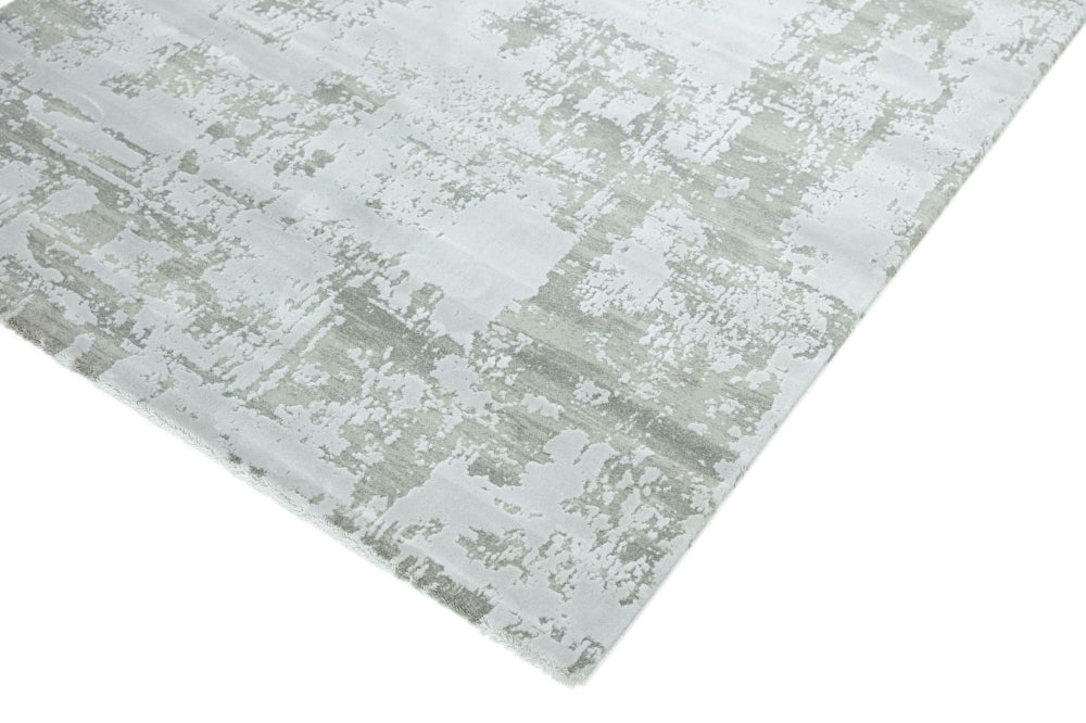Alexis Floor Rug Silver Corner Detail