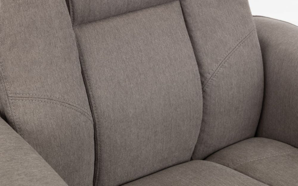 Ally Swivel Massage Recliner with Footstool Grey Backrest Detail 2