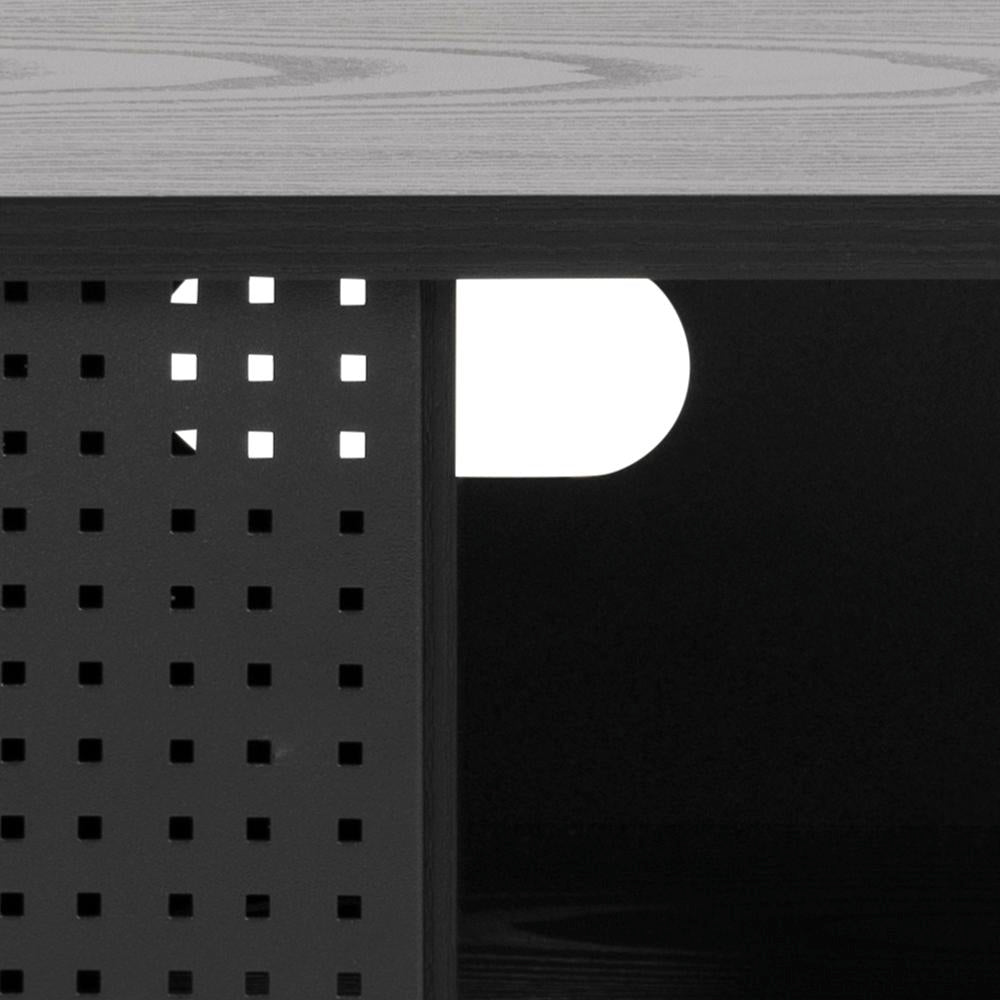 Angie Rectangular Media TV Unit Inside Storage Detail