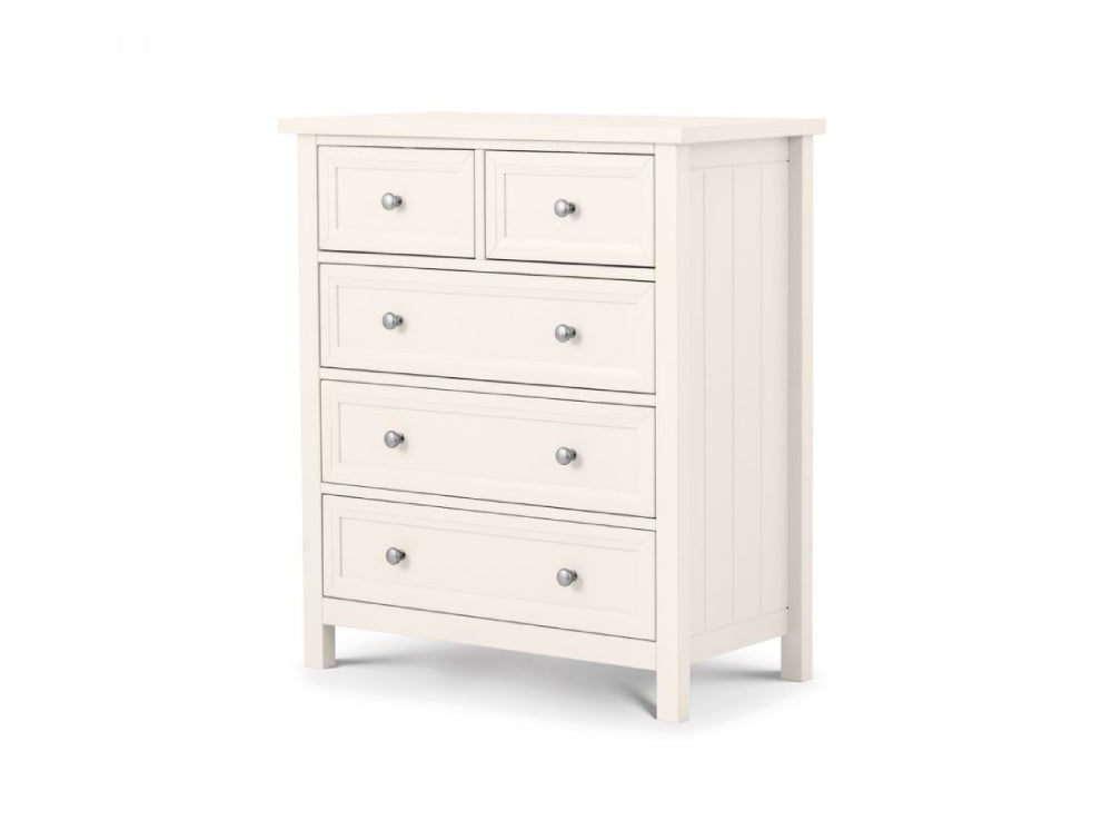 Anne 3+2 Drawer Chest Surf White