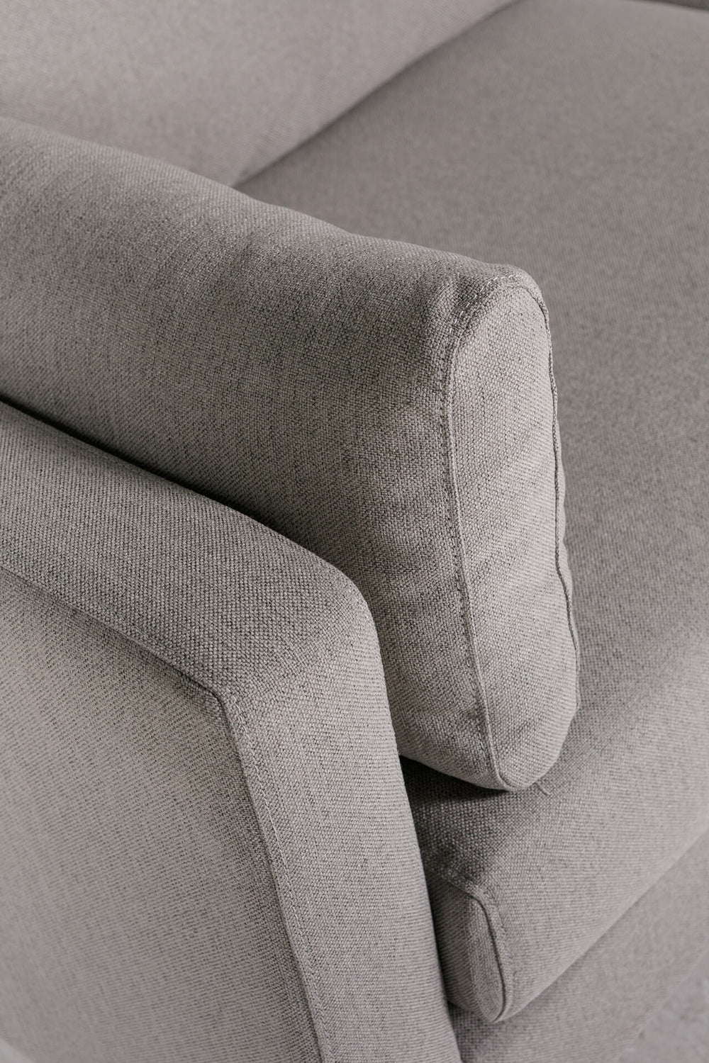 Apollo Sofa Greige Cushion and Armrest Detail 2