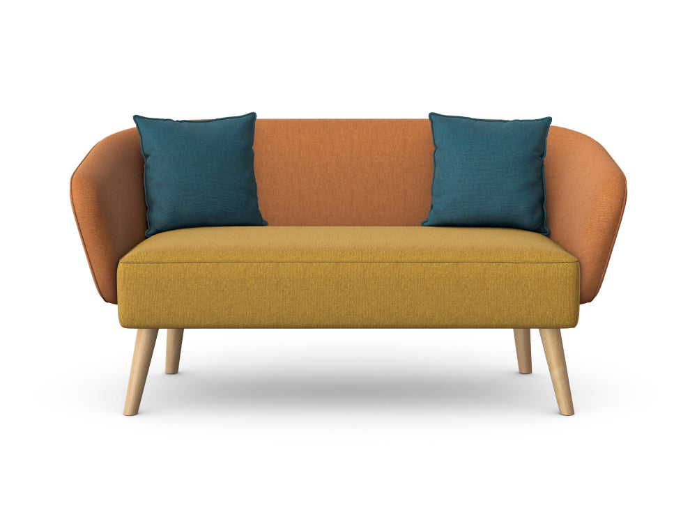 Aspect Upholstered 2 Seater Sofa with Wooden Legs 3