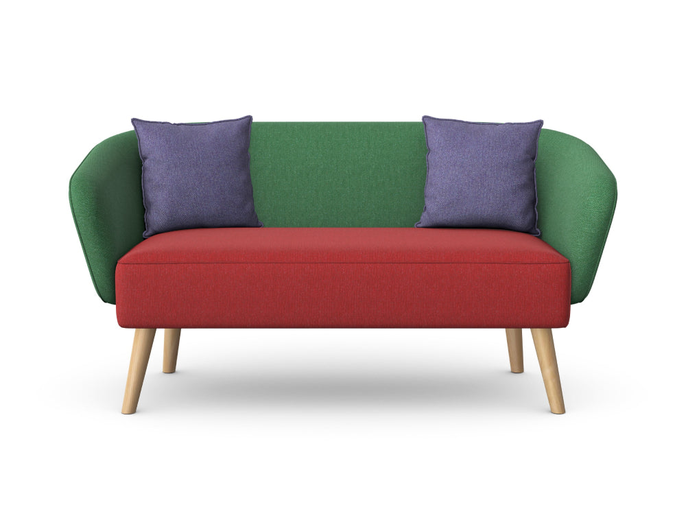 Aspect Upholstered 2 Seater Sofa with Wooden Legs 4