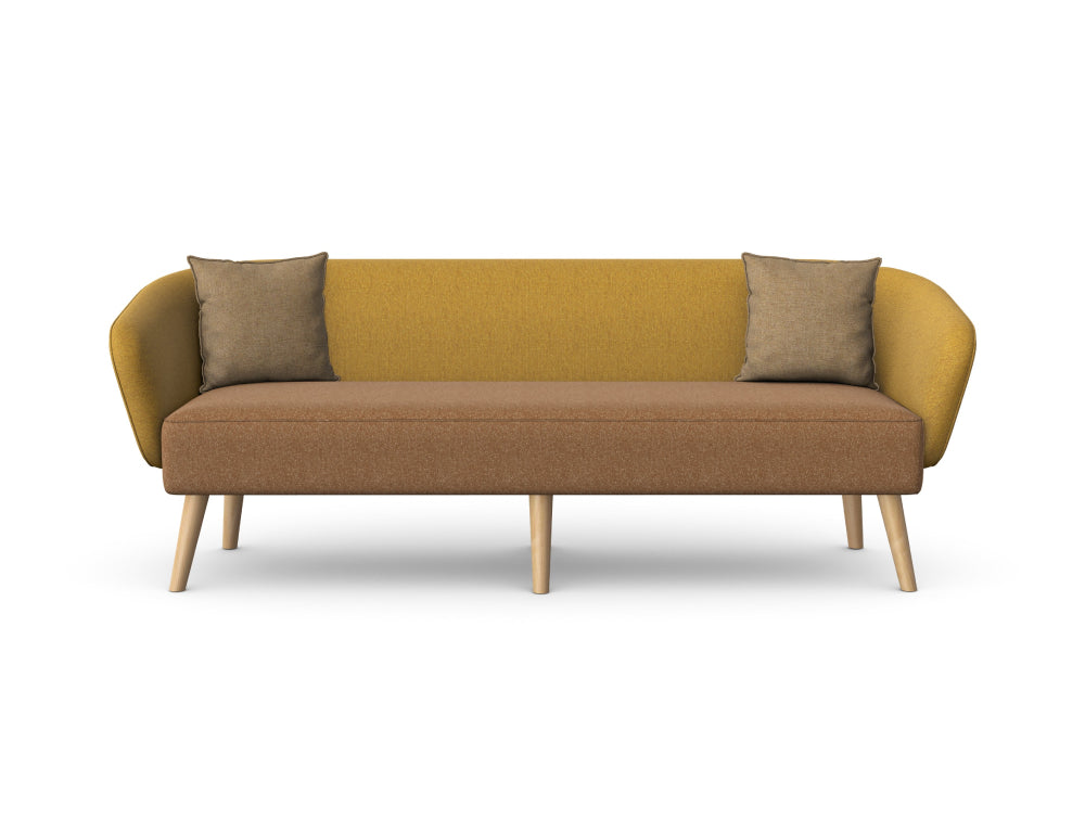 Aspect Upholstered 3 Seater Sofa with Wooden Legs 4