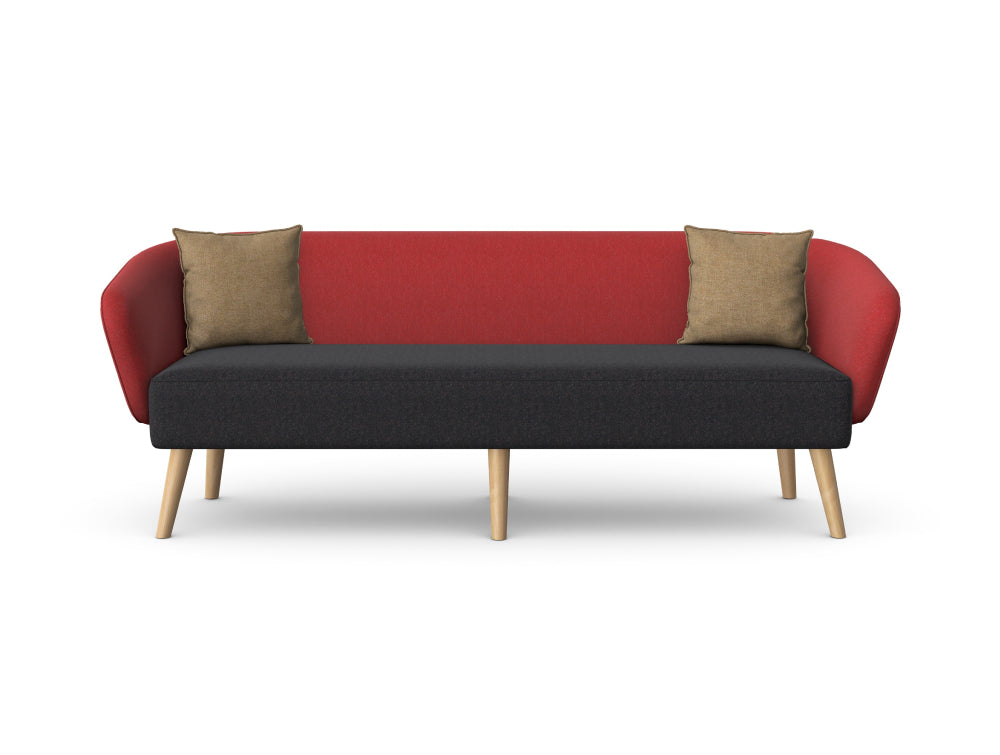 Aspect Upholstered 3 Seater Sofa with Wooden Legs