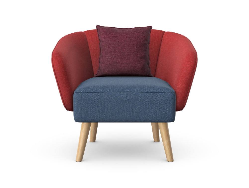 Aspect Upholstered Single Seater Armchair with Wooden Legs 2