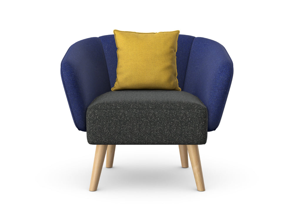 Aspect Upholstered Single Seater Armchair with Wooden Legs 3
