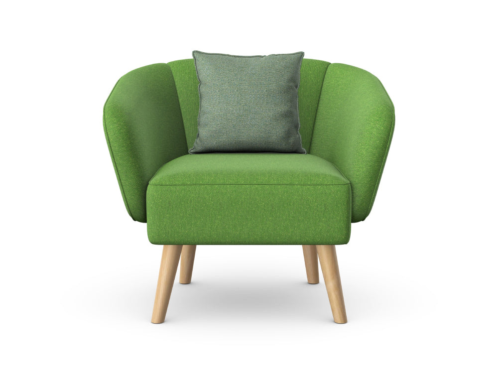 Aspect Upholstered Single Seater Armchair with Wooden Legs 4