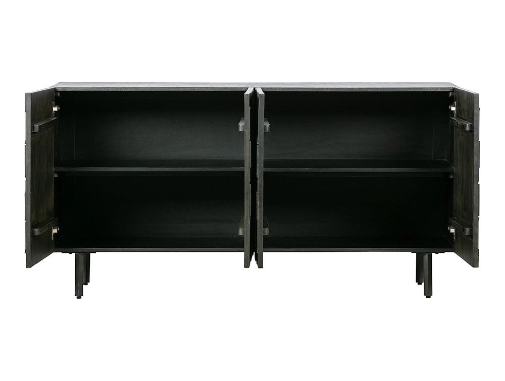 Atlantic Sideboard with Metal Legs Black 4