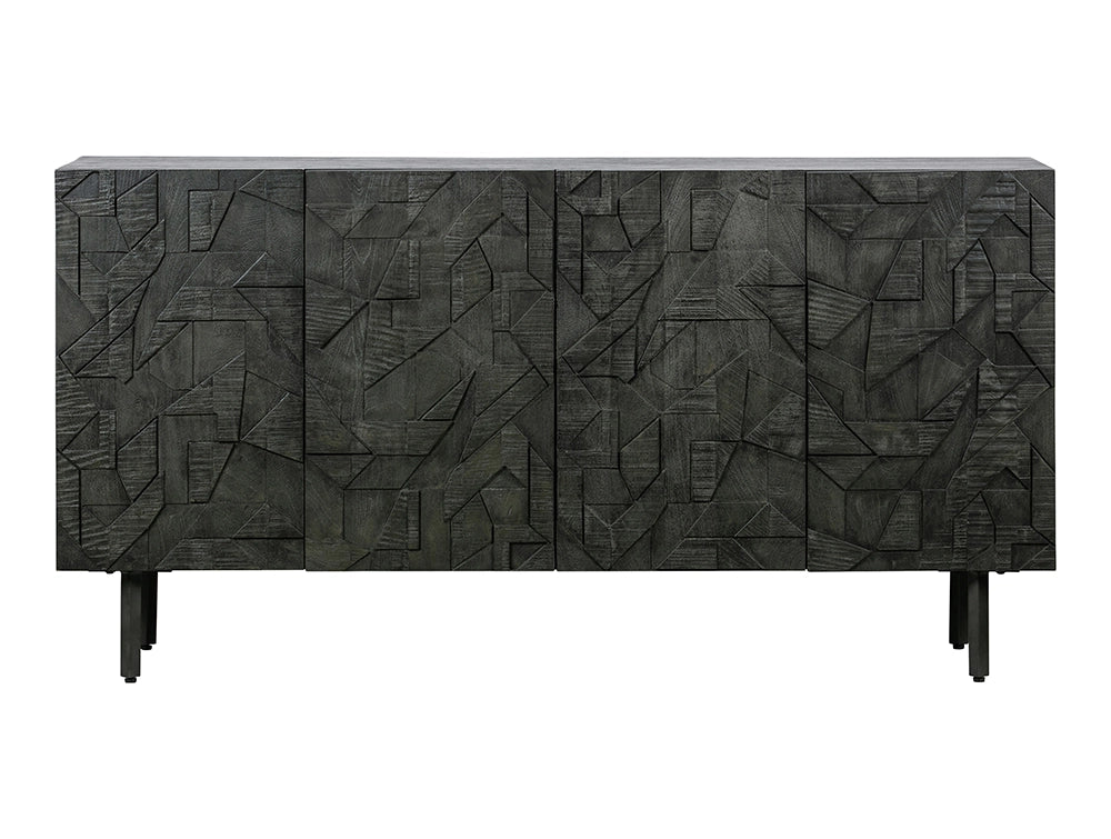 Atlantic Sideboard with Metal Legs Black