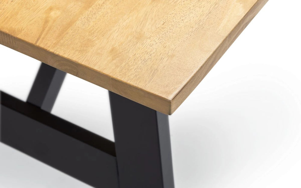 Ava Dining Table Black Oak Corner Detail