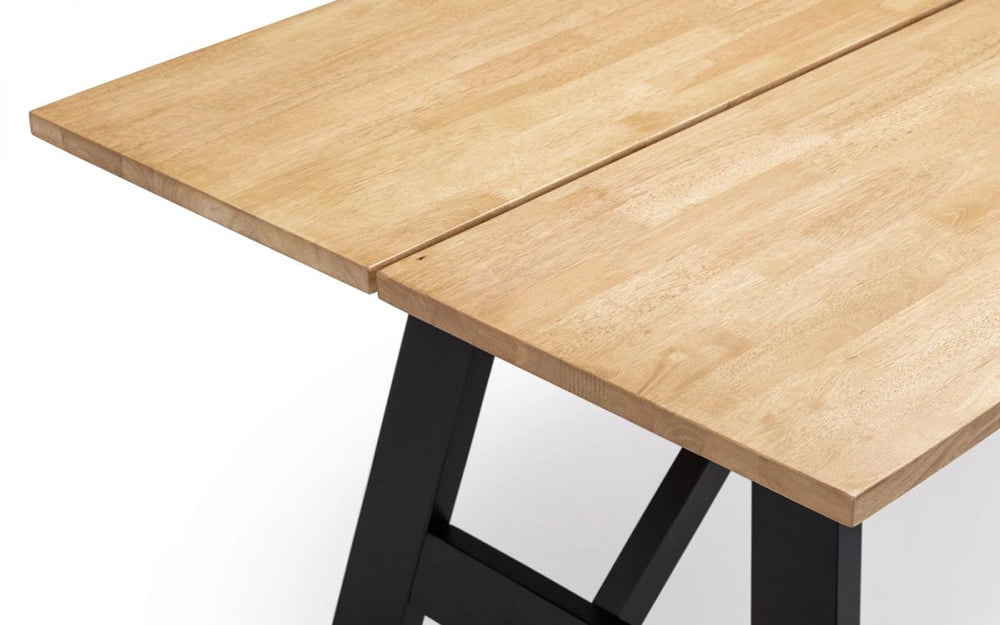 Ava Dining Table Black Oak Top Detail