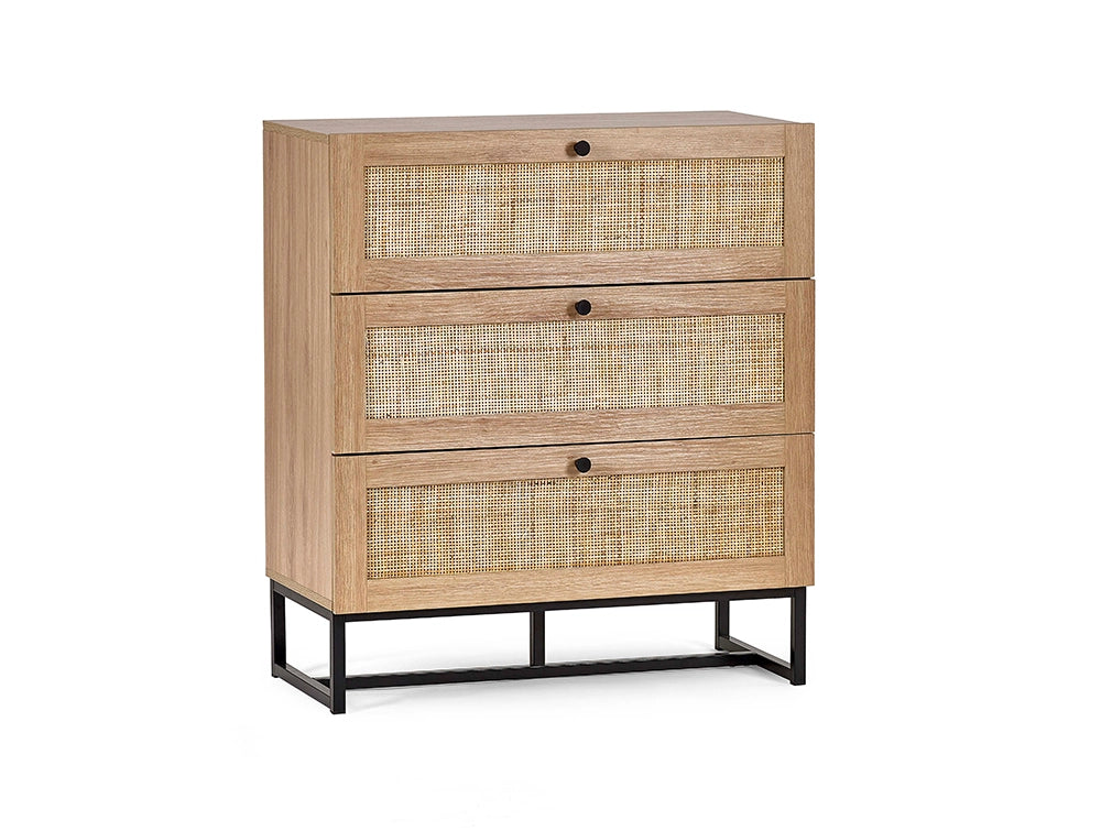 Bari 3 Drawer Chest Oak