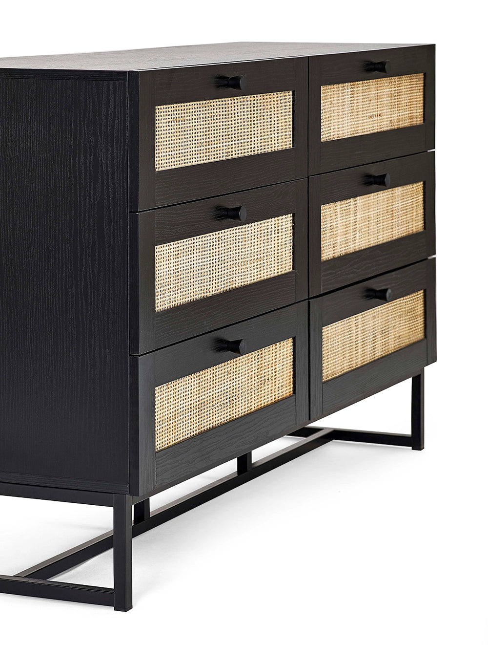 Bari 6 Drawer Chest Black 3