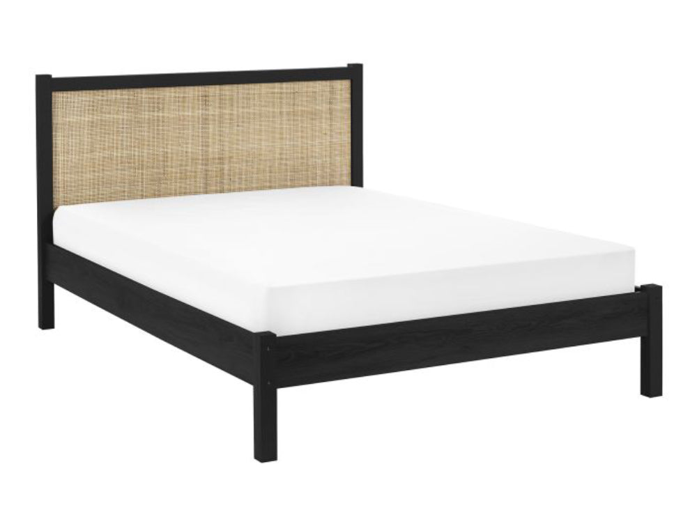 Bari Rattan Bed Frame Black