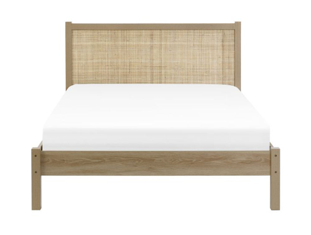 Bari Rattan Bed Frame Oak 3