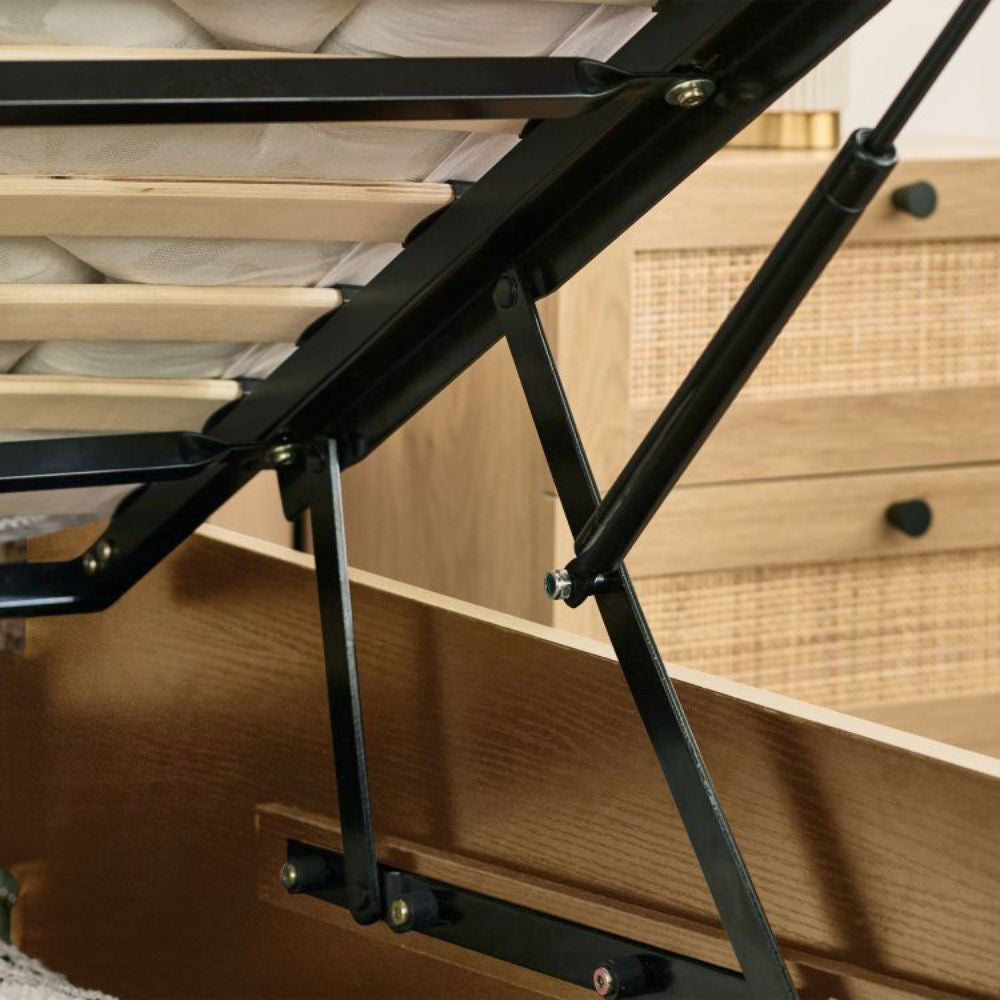 Bari Storage Bed Frame Oak Detail