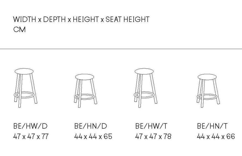 Belem Upholstered Stool Dimensions