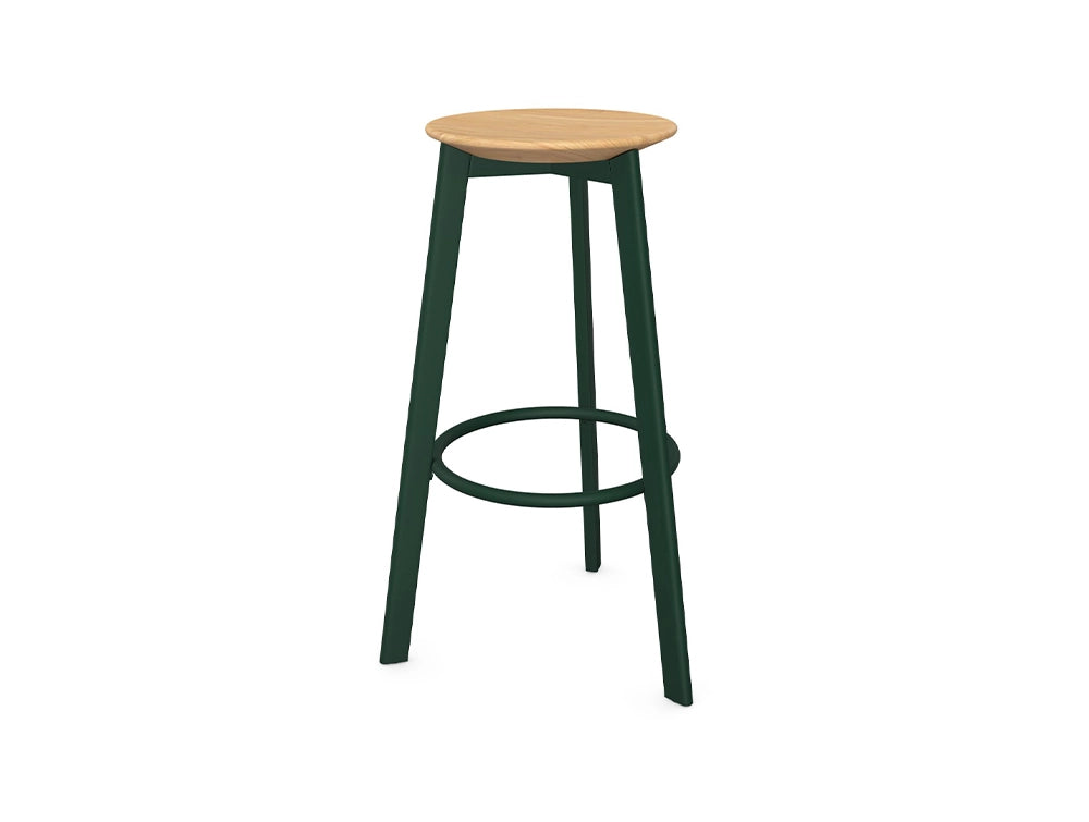 Belem Wooden Stool with Round Footrest