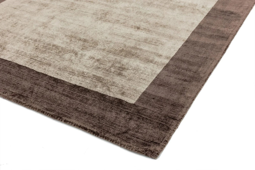 Bonnie Hand Woven Floor Rug Mocha Corner Detail