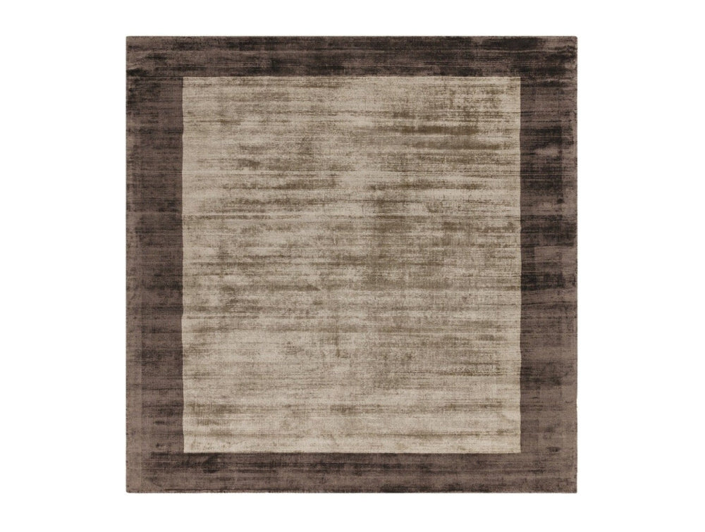 Bonnie Hand Woven Square Floor Rug Mocha