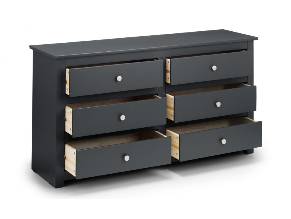 Bradley 6 Drawer Chest Anthracite 3