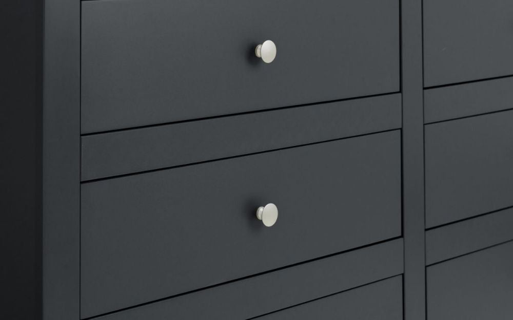 Bradley 6 Drawer Chest Anthracite Drawer Closed Detail
