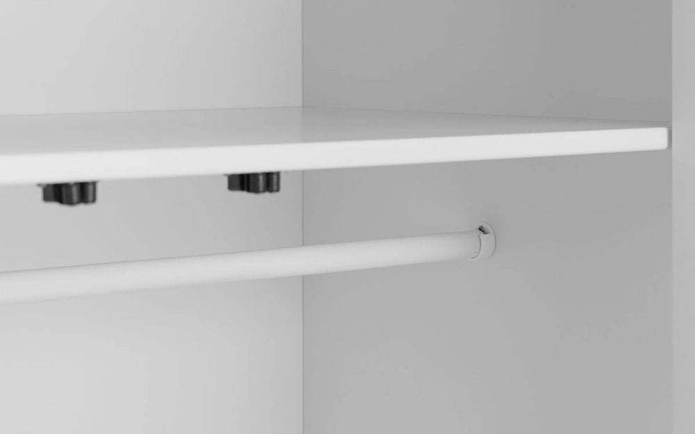 Bradley Wardrobe Surf White Rail Detail