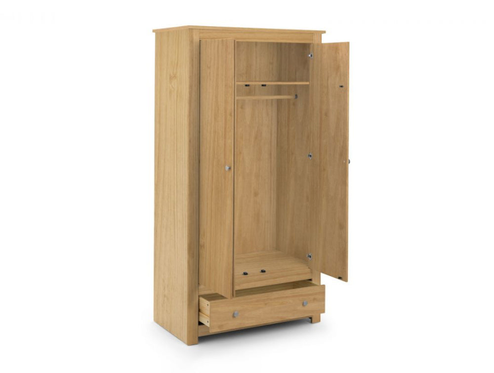 Bradley Wardrobe Waxed Pine 2