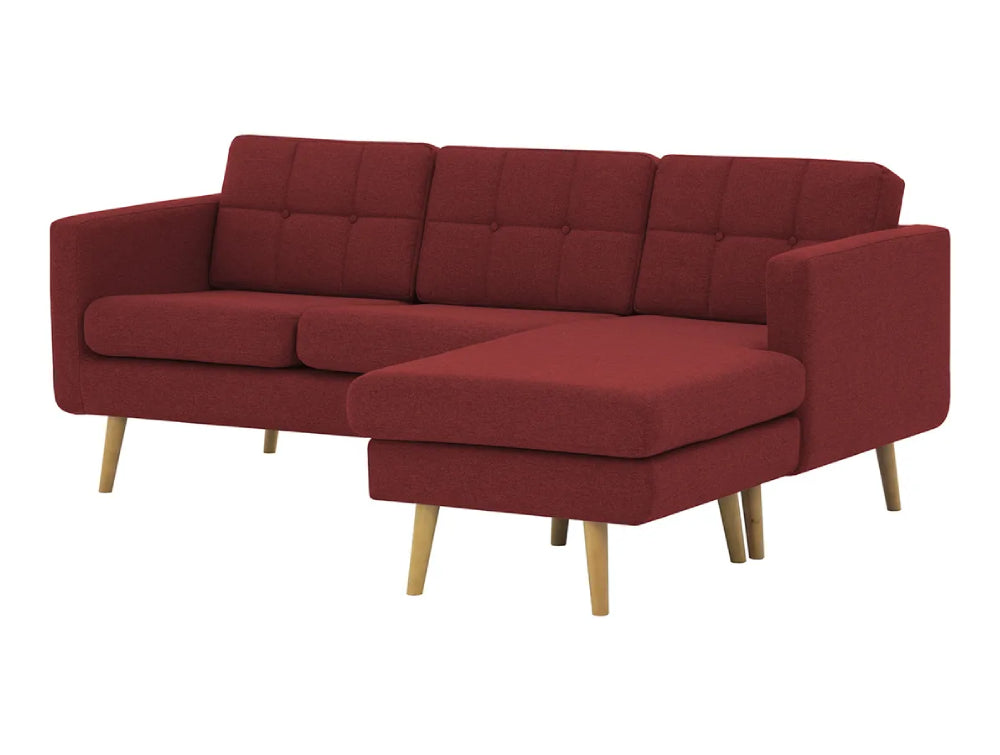 Brent Chaise Sofa - Burgundy