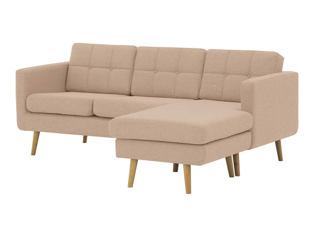 Brent Chaise Sofa - Powder Pink