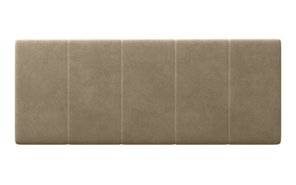 Deco Headboard 24" High in Plush Velvet Platinum