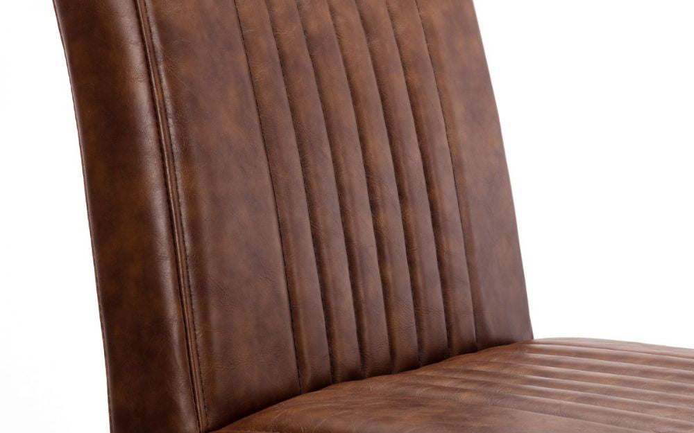 Bronx Dining Chair Brown Backrest Detail