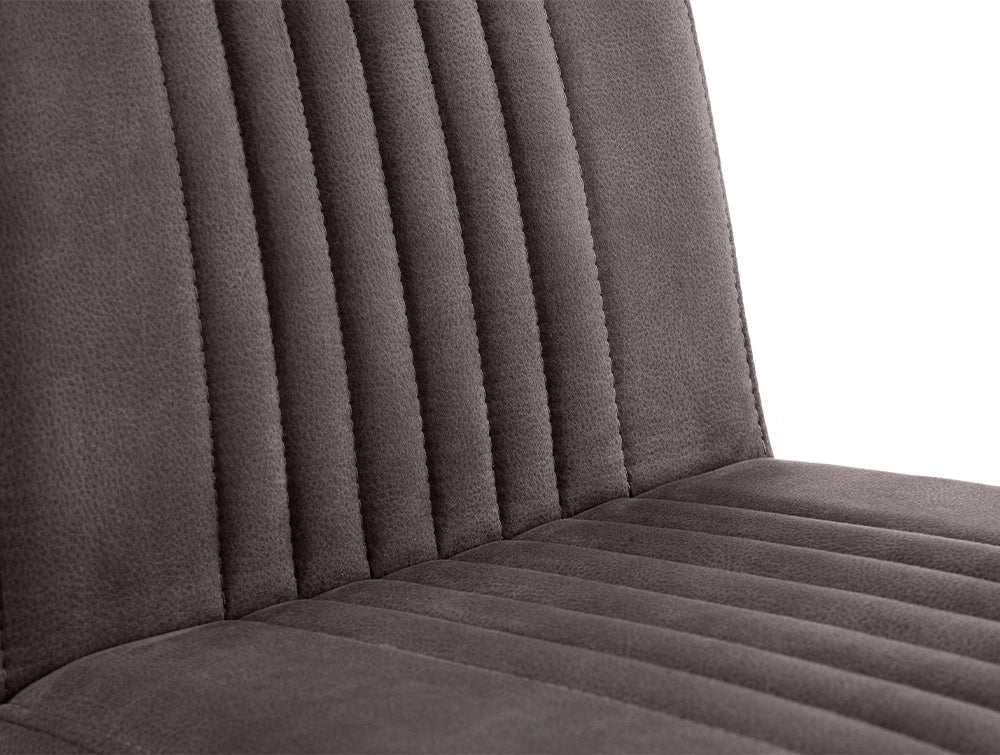 Bronx Dining Chair Charcoal Grey Seat and Back Detail