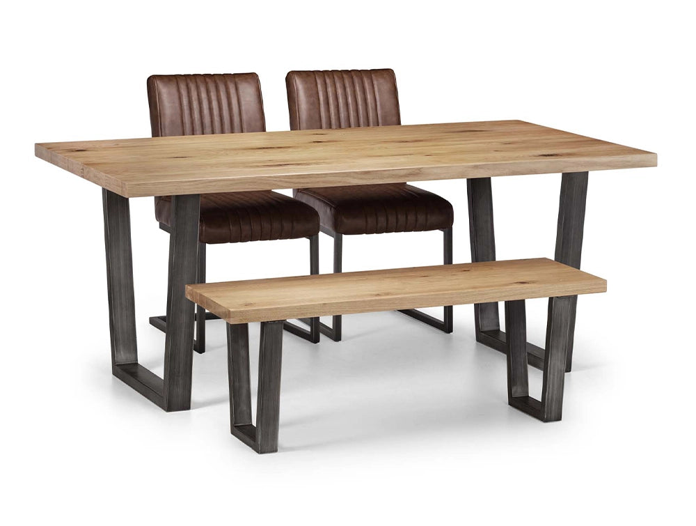 Bronx Dining Table Oak with Bronx Dining Chair and Bench