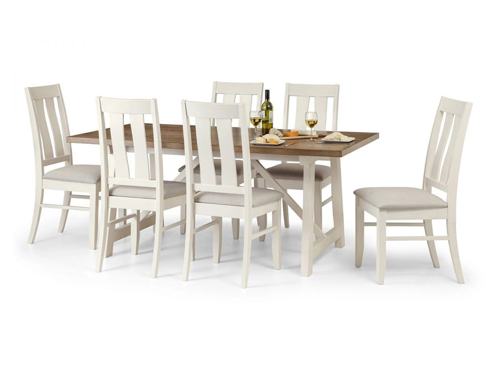 Brooklyn Dining Table with Six Wooden Chairs