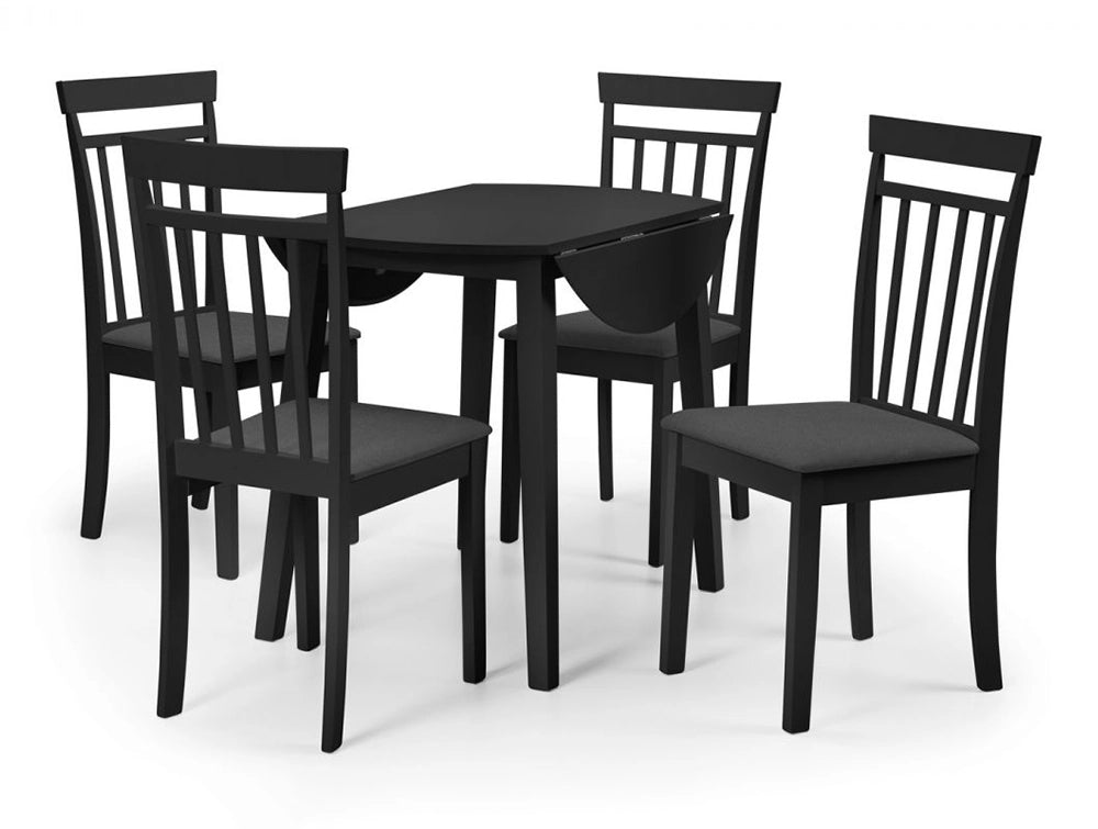 Burren Dining Chair Black and Table Black