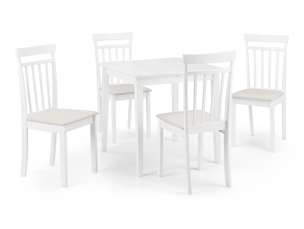 Burren Dining Chair and Table White 2