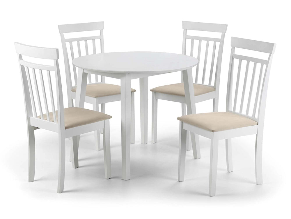Burren Dining Chair and Table White 3