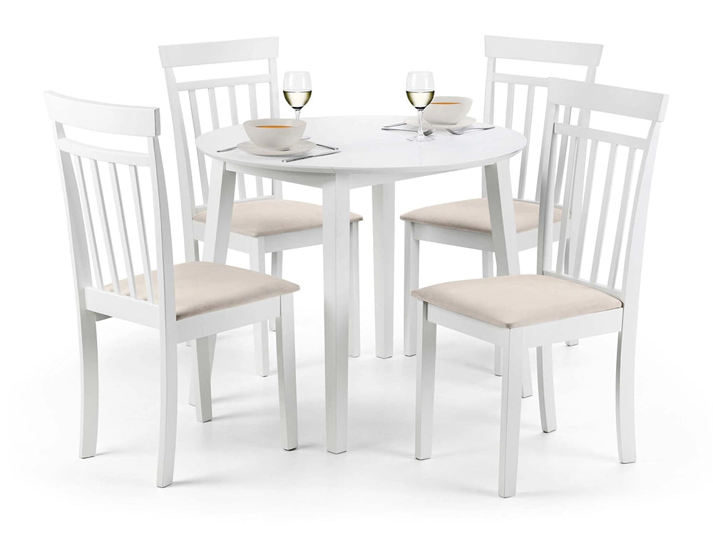 Burren Dining Chair and Table White 4
