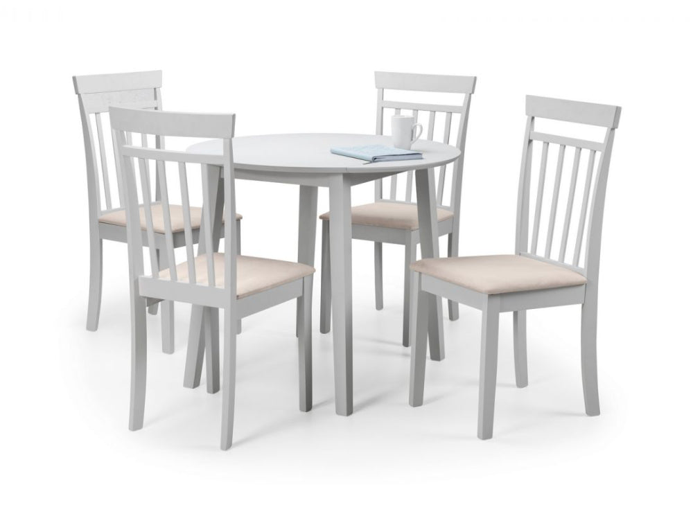 Burren Dropleaf Table Grey and Dining Chairs 3