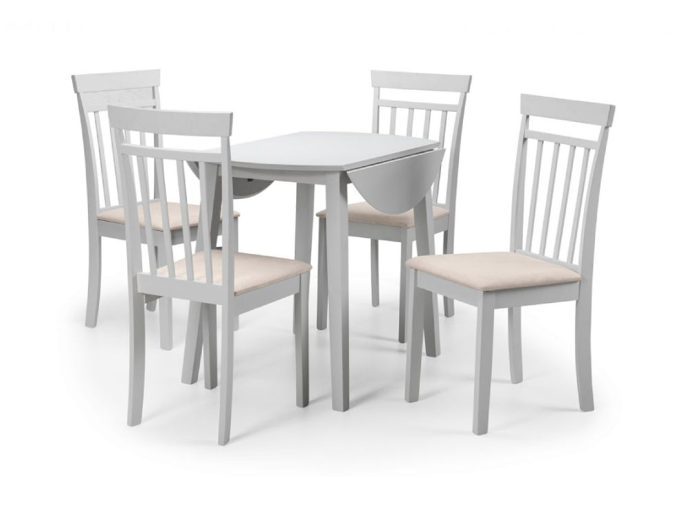 Burren Dropleaf Table Grey and Dining Chairs