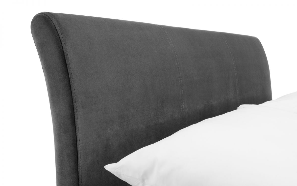 Callan Bed Frame Dark Grey Headrest Detail