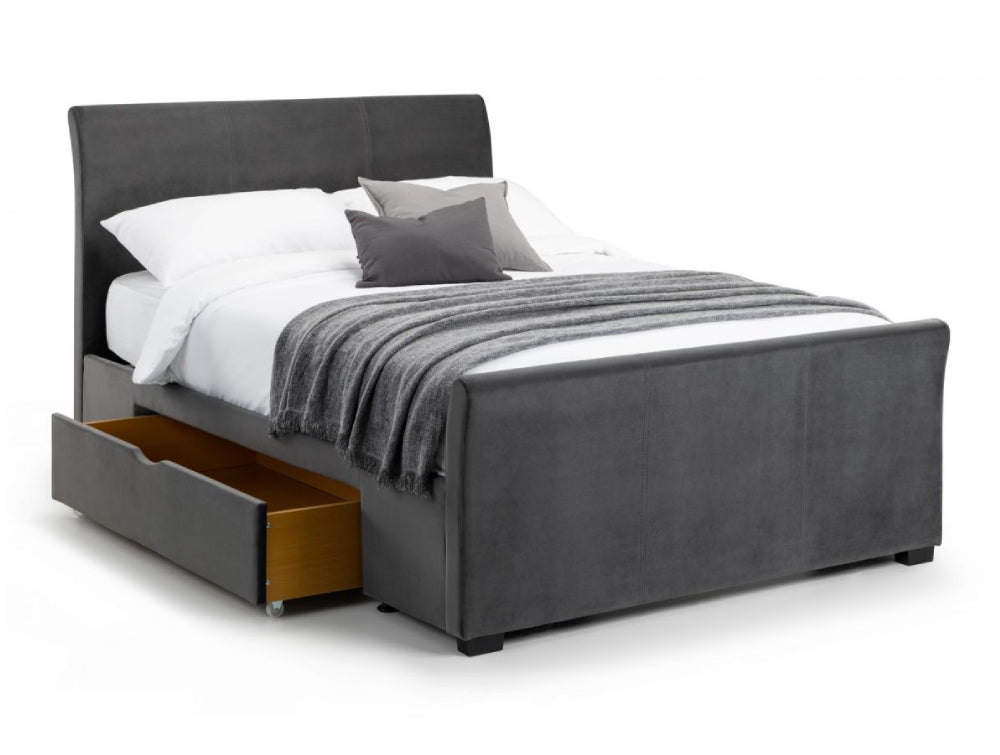 Callan King Sized Bed Frame Dark Grey