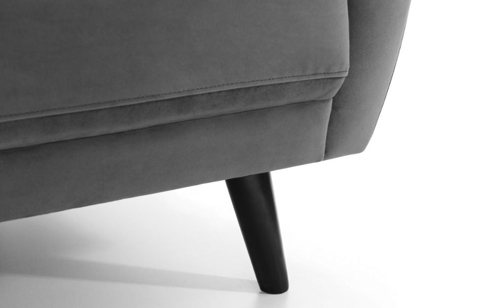 Capri Sofa Bed Dark Grey Velvet Leg Detail