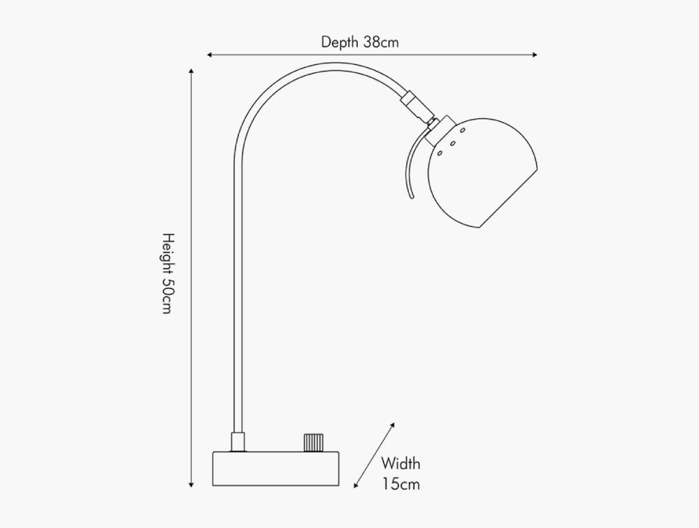 Ciani Table Lamp Dimensions