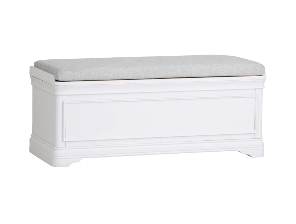 Cindy White Blanket Box