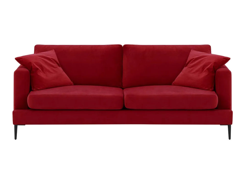 Cody 3 Seater Sofa Dark Red 2