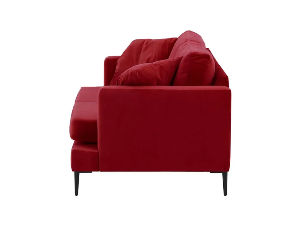 Cody 3 Seater Sofa Dark Red 3