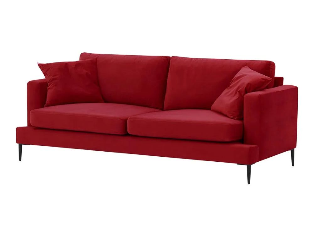 Cody 3 Seater Sofa Dark Red